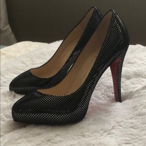 Christian Louboutin New 120 suede pewter pumps